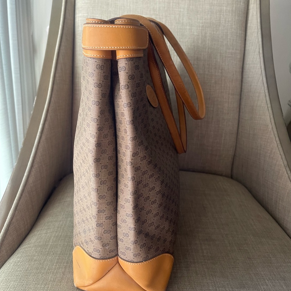 100% Authentic Gucci vintage GG canvas large tote bag 002.123.0138 (PP5) - Picture 4 of 16